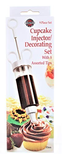 9-Piece Cupcake Injector & Decorating Set with 8 Assorted Tips - 2 Pack gallery