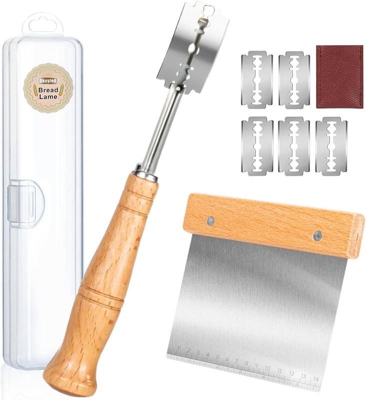 Baking Essentials: High-Quality Bread Lame with Scraper, Blades & Protection gallery
