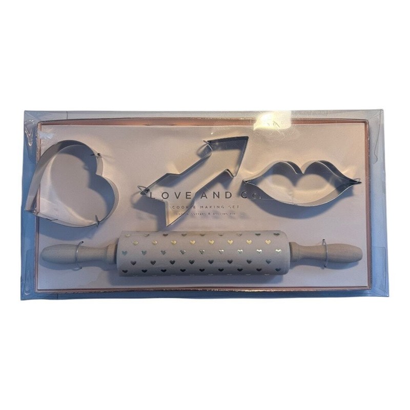 NEW West Emory Love Cookie Cutter Set Heart Arrow Lips Valentine's Day 4pc