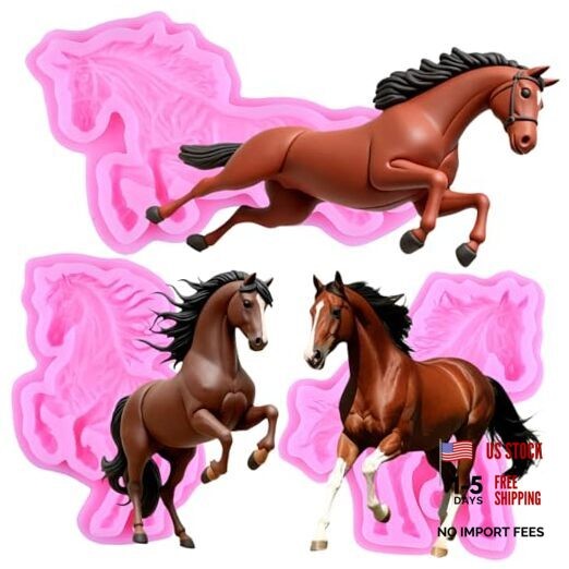 Horse Chocolate Mold Horse Silicone Fondant Molds For Cake Decorating Style E