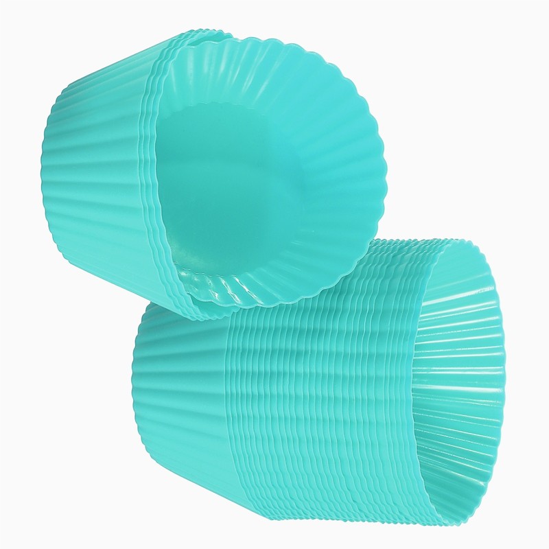 Silicone Cupcake Liners Mint Green Non-Stick Baking Baking Cups, 36 Pcs