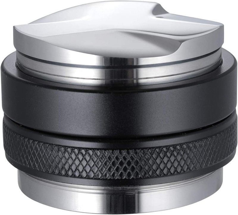 53mm Coffee Distributor and Tamper, Dual Head 53 mm, Black