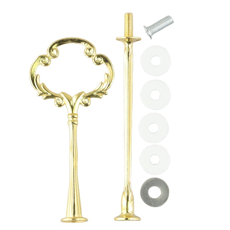 Cake Plate Stand Cake Pan Holder 1pcs 2 Or 3 Layers European Style Gold gallery