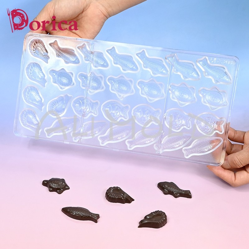 Turtle Fish Polycarbonate Chocolate Molds DIY Marine Animal Buttercream Moulds gallery