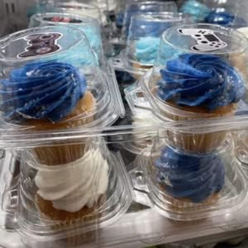 50 Pcs Cupcake Boxes Plastic Individual Cupcake Containers Single Cupcake Boxes gallery