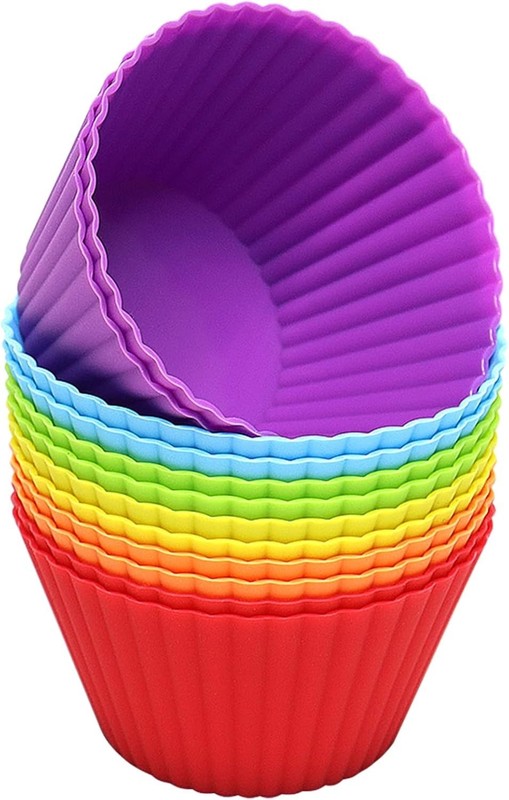 Extra Large Silicone Cupcake Muffin Cups 12 Pack, 3.54 Inch Muffin Liners