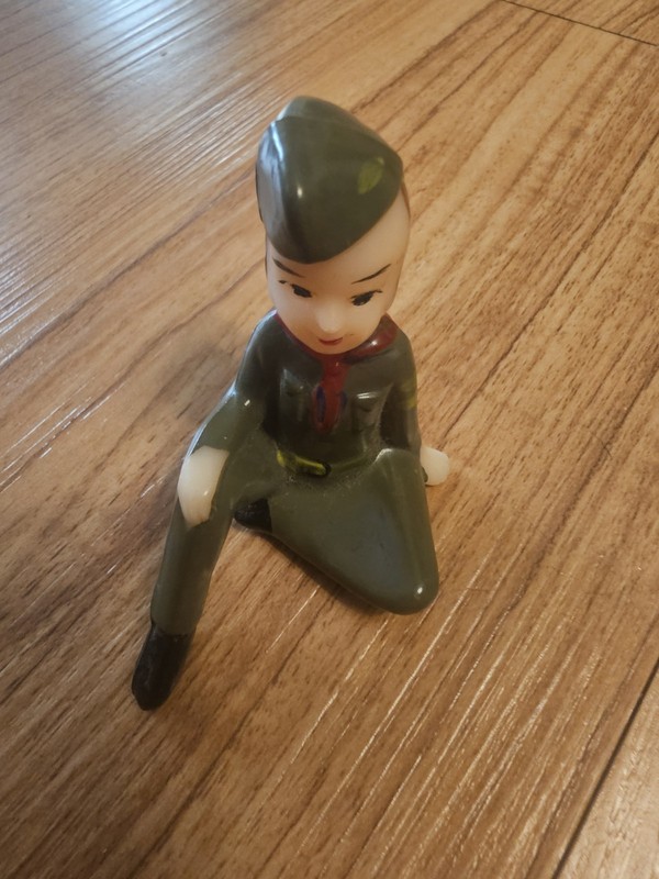 Vintage Wilton Boy Scouts Figure Plastic Cake Topper Hong Kong 2.5″