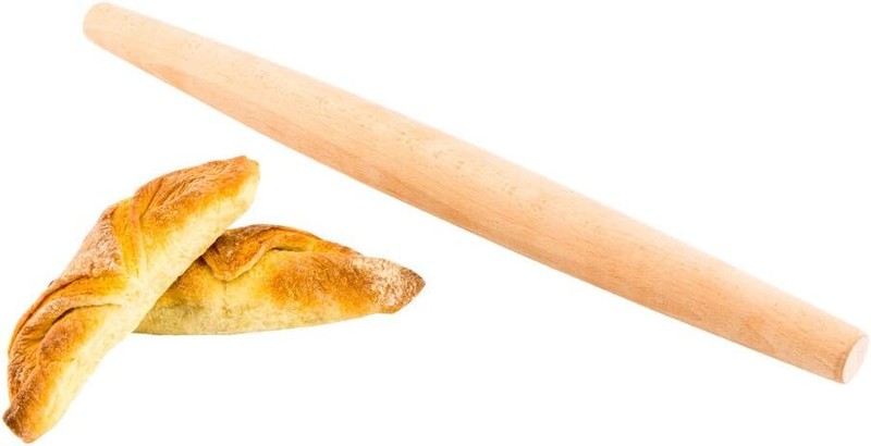 Pastry Tek 15 Inch French Rolling Pin, 1 Tapered Rolling Pin For Baking – Solid,