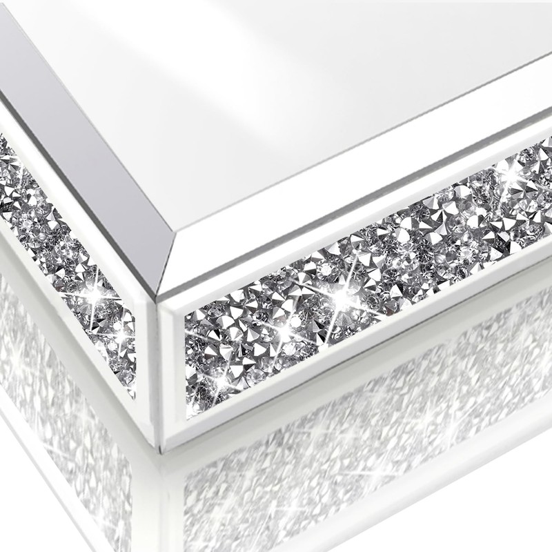 Wocred Mirror Jewelry Organizer Upgrades fits 15" x 11.1" x 2", Silver gallery