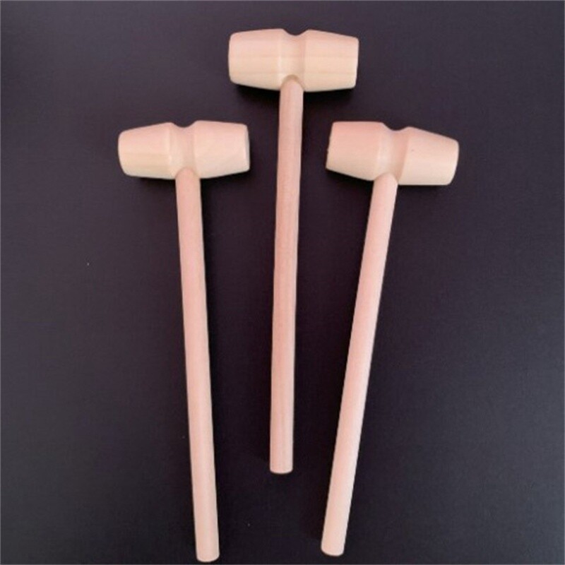 Wooden Mini Hammer Ornaments Kids Flat Head Toys Small Carving Hammer Toy gallery