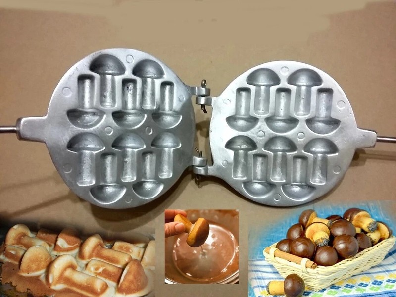 Mushroom Ukrainian Cookies Maker Mold Press Form Asorti Oreshki Орешки Nutlets