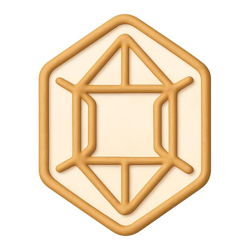 Topaz Prism Cookie Cutter & Stamp, Fondant & Clay - 4x3.5 gallery