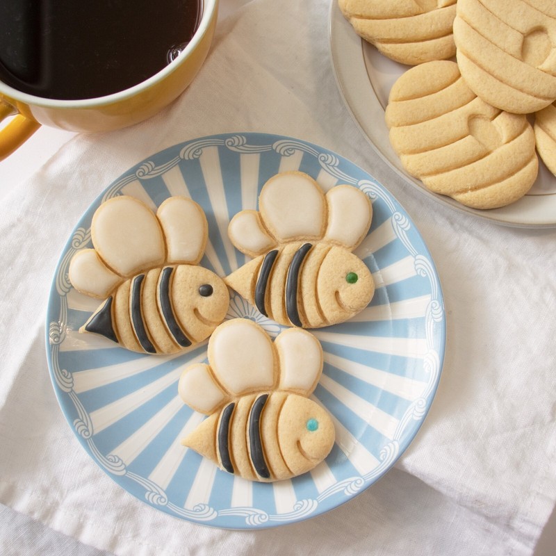 Cute Bee & Beehive Cookie Cutters - baby shower honey honeybee spring garden gallery