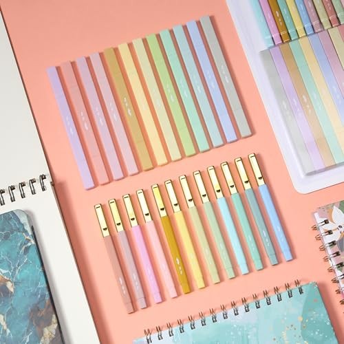 - Dual Tip Aesthetic Highlighters and Ballpoint Pens No Bleed, 24 Pack, gallery