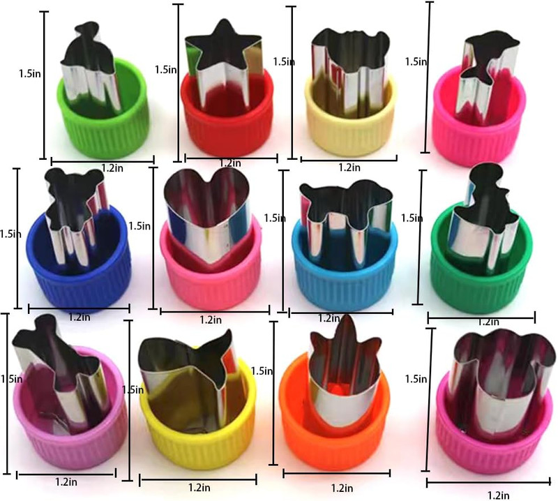 Vegetable Cutter Shapes Set, 12Pcs, Mini Cookie Cutters Set Fruit Cookie Pastry gallery