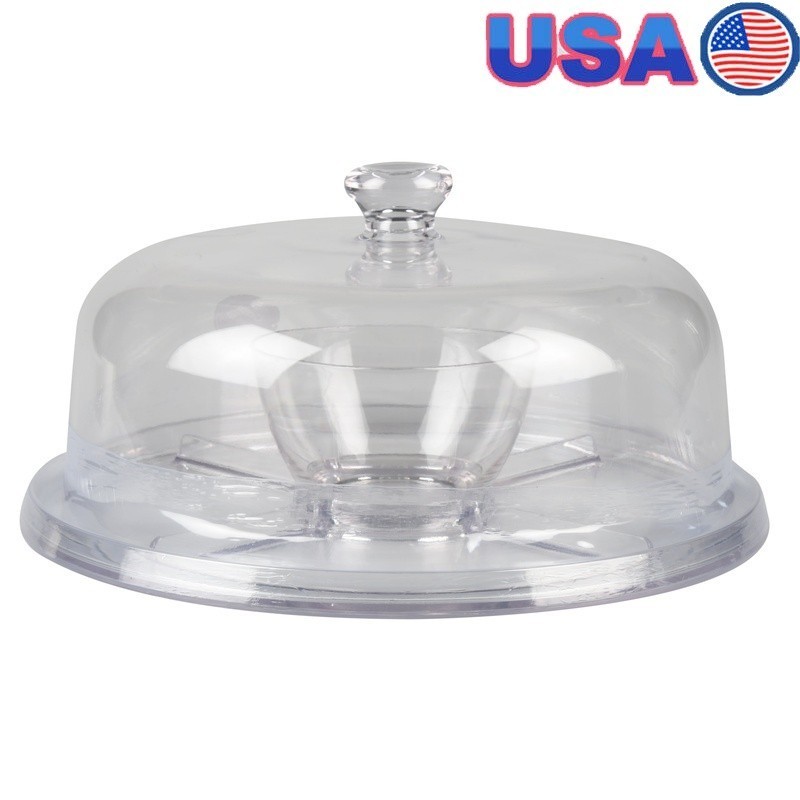 Acrylic Multi-functional 5 in 1 Cake Dome Shatter Resistant Serve Tray New