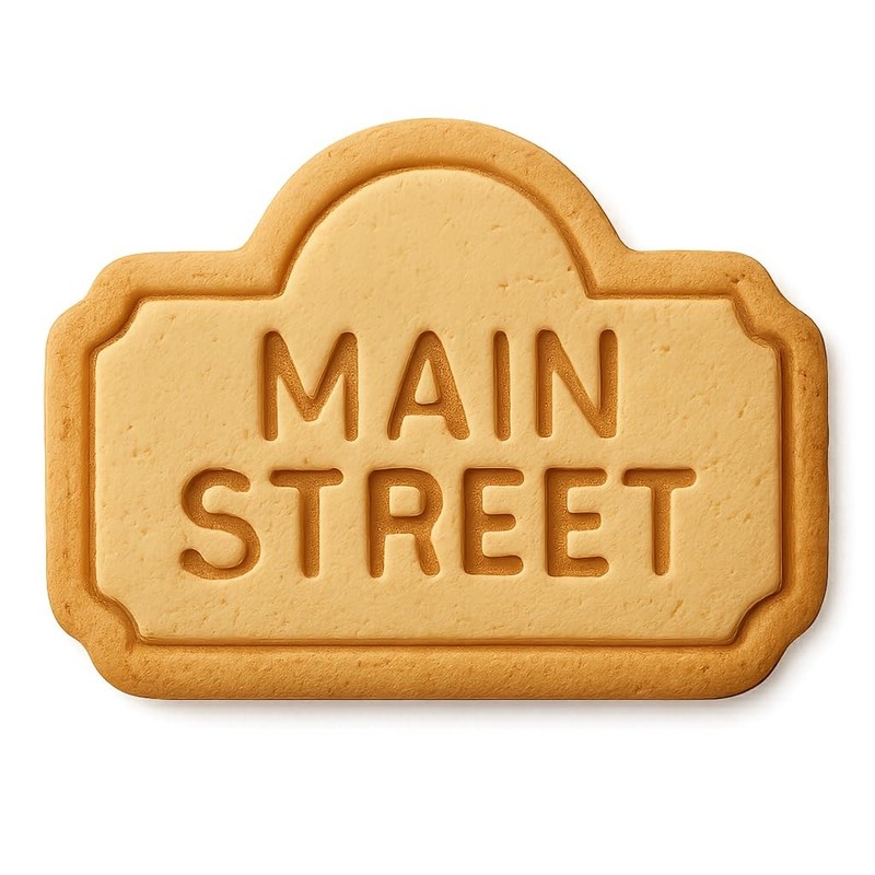 Vintage Main Street Cookie Cutter & Stamp, Fondant & Clay Cutter – 4×3″