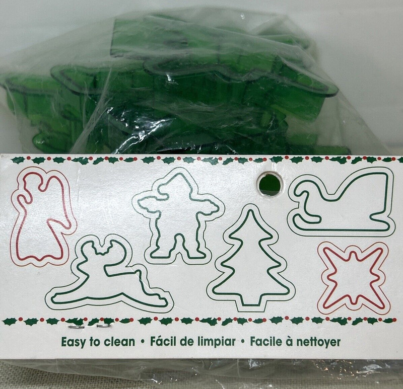 3 Sets NEW Holiday Cookie Cutter Plastic Tree Star Snowman Santa Angel 17 pcs gallery