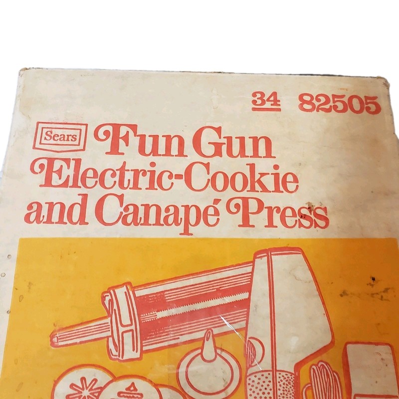 Vintage 1978 Sears Fun Gun Electric Cookie & Canape Press 82505 Works gallery