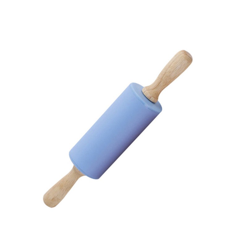 Bread Roller Kids Kitchen Rolling Pin Non Stick Mini Wooden Toy Dumpling gallery
