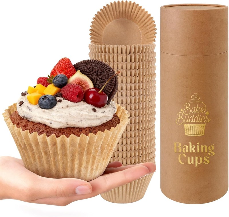 Cupcake Liners & Muffin – JUMBO, NON STICK, THICK 400 Cups, Natural