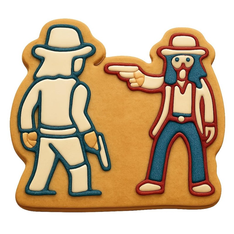 Wild Bill Hickok Duel Cookie Cutter & Stamp, Fondant & Clay - 4x3.8 gallery