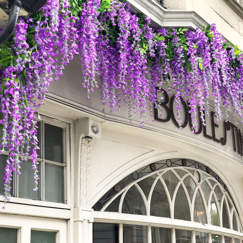 Alotiki Wisteria Hanging Flowers Fake Garland Home Wedding Arch Floral Party Gar gallery