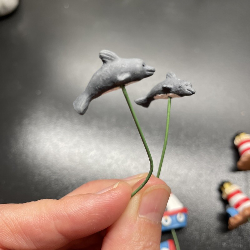 15 Nautical Sea Side Wire Picks Decor Mini Shells Sailboat Gull Cupcake Toppers gallery