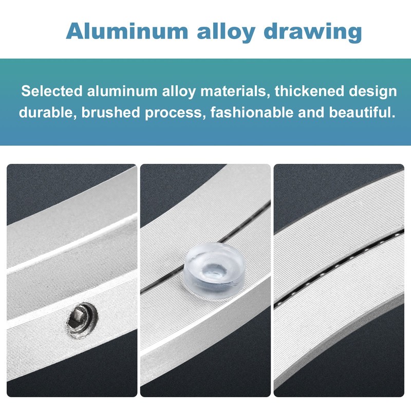Aluminum Lazy Susan Metal Rotating Turntable 24 Inch for Dining-Table Silver gallery