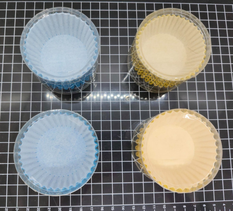 Lot Of Blue & Yellow Cupcake Cups Or Liners in 100 Pc Each with 4.5 cm Diameter gallery