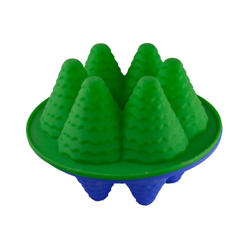 3 D Holiday Chocolate Molds Silicone Cupcake Pan Baking Christmas Template gallery