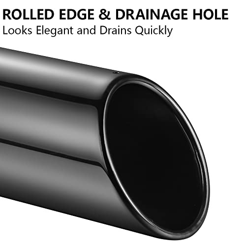 Black Chrome Exhaust Tips 3.5" Inlet, 3.5" 3.5" inlet - 5" outlet, 12" long gallery