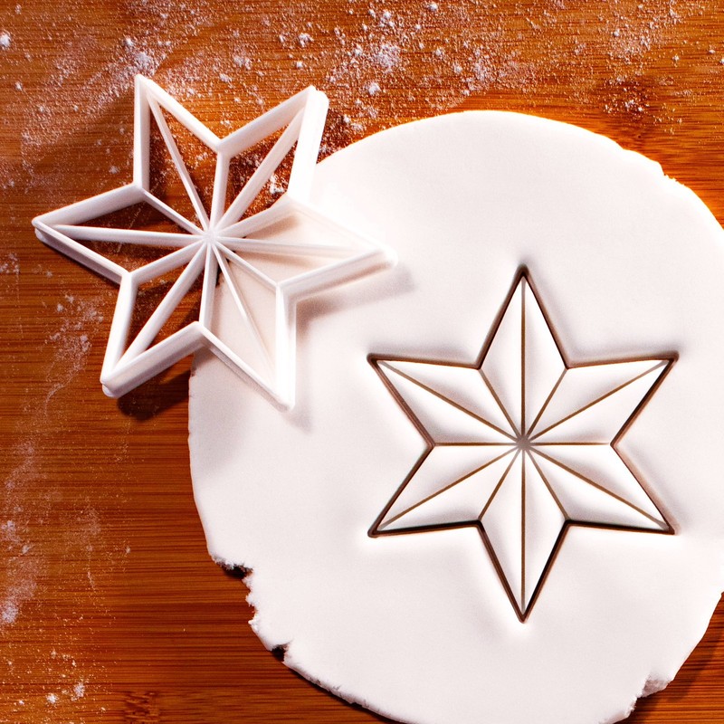 6-Pointed Star cookie cutter – Christmas Celebration Festive Baking Winter Treat