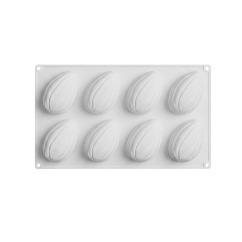 8 Cavity Almond Shell Silicone Pan for Baking Classes Parties and Kitchens gallery