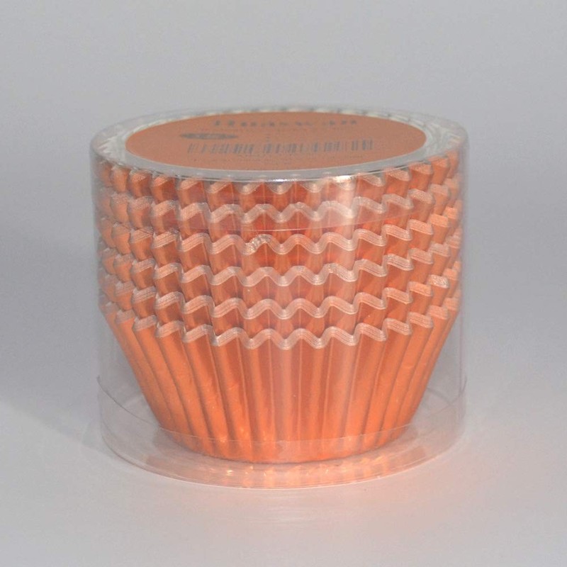 Warm Orange Foil Cupcake Liners Standard Baking Cups for Party, Birthday and ... gallery