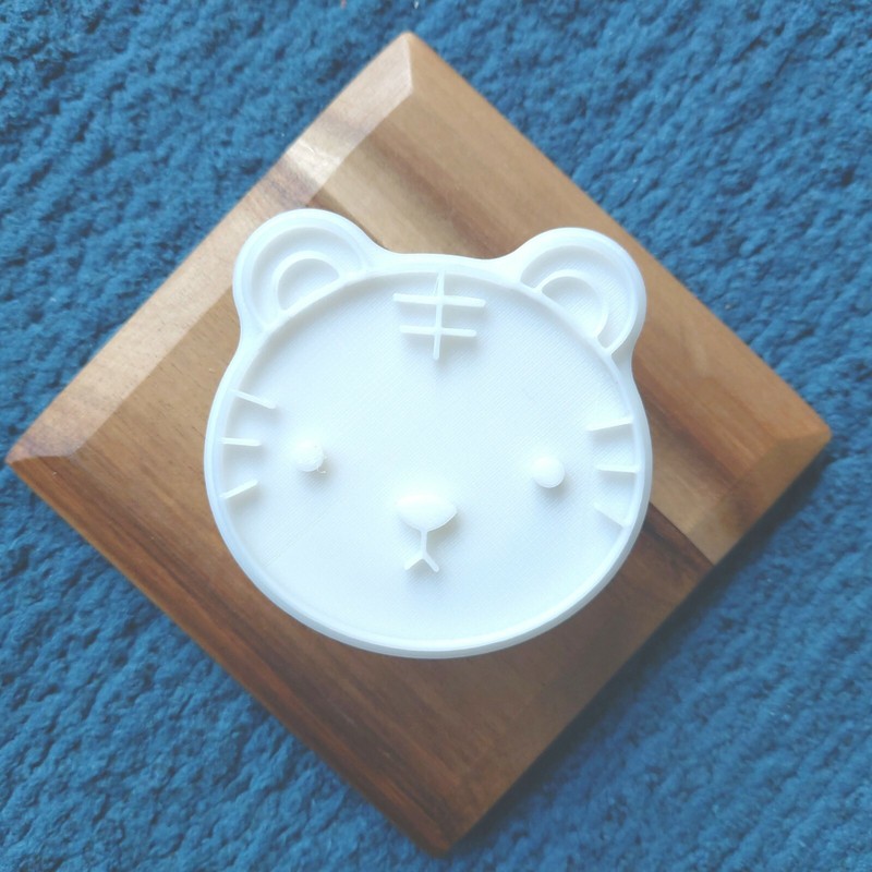 tiger face Cookie Cutter / Cookie Stamp / Home baking gallery