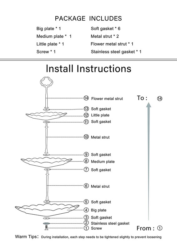 3 Tier Porcelain Cupcake Stand, Tiered Serving Cake Stand, Square White Embos... gallery