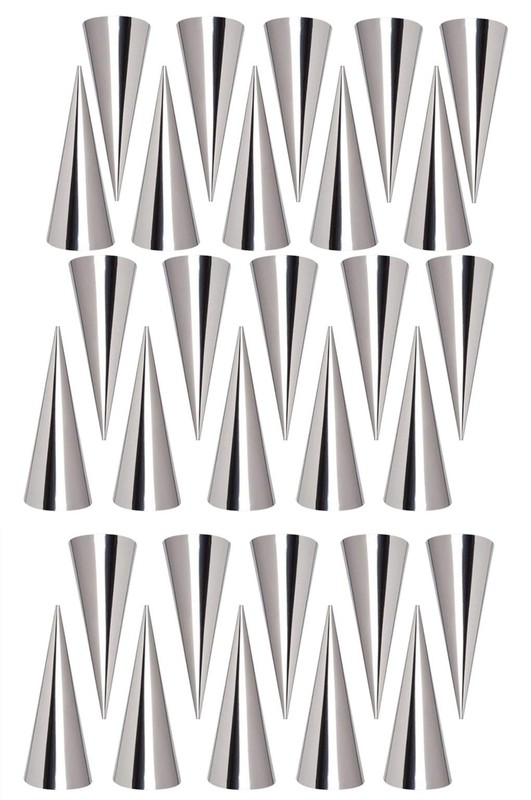Non-stick Cream Horn Molds Stainless Steel, 5 inch Large Size Cannoli Tubes K…