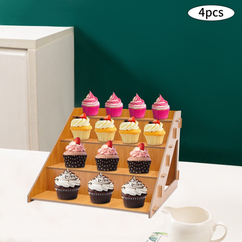 4-Tier MDF Cake Stand Set for Desserts & Displays - Stylish & Durable gallery