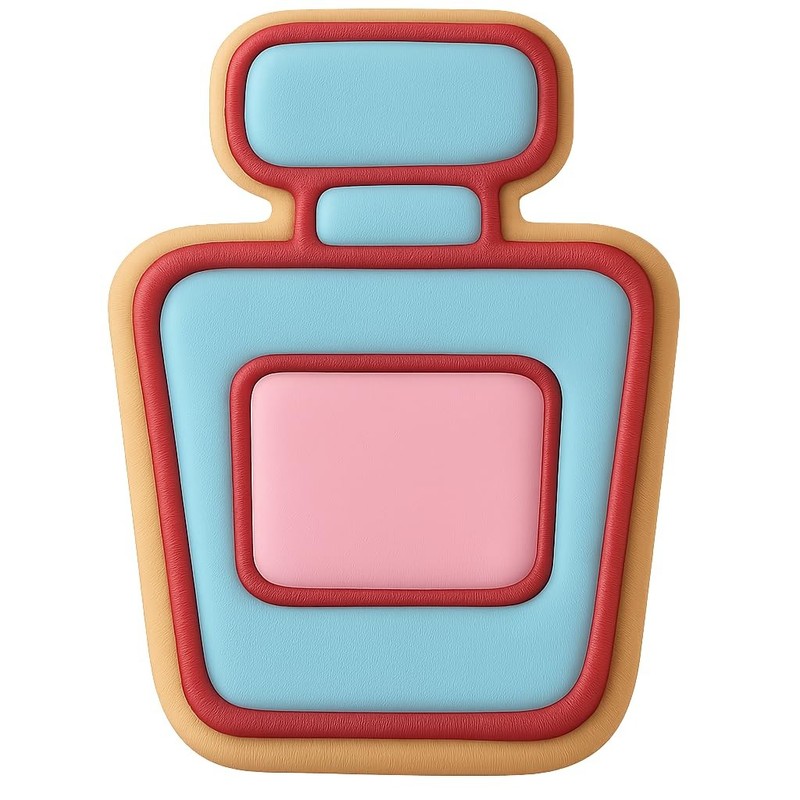 Modern Perfume Bottle Cookie Cutter & Stamp, Fondant & Clay – 4×3