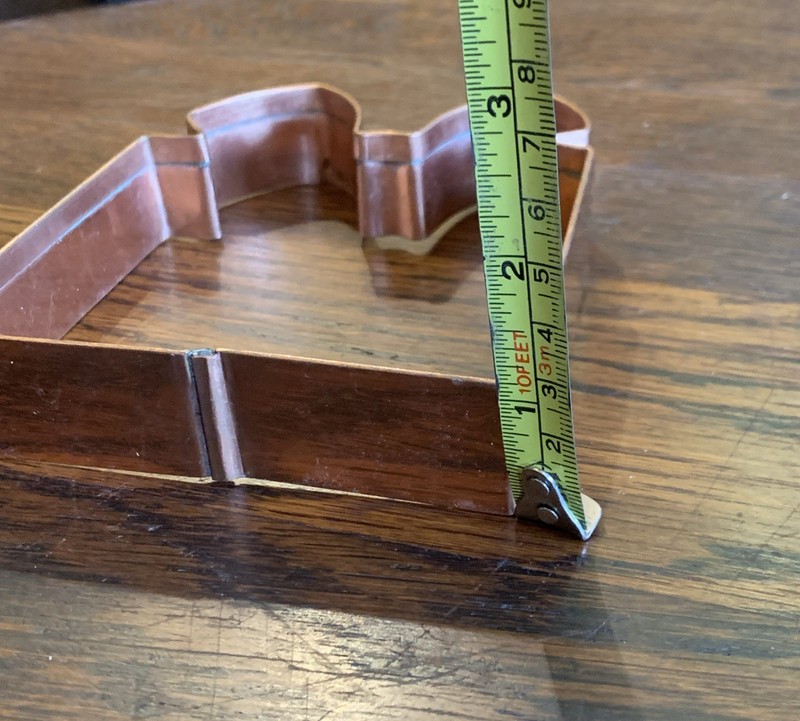 Gift Box W/ Bow On Top Present Shaped Copper Cookie Cutter 5.5”x4.5”x1” gallery