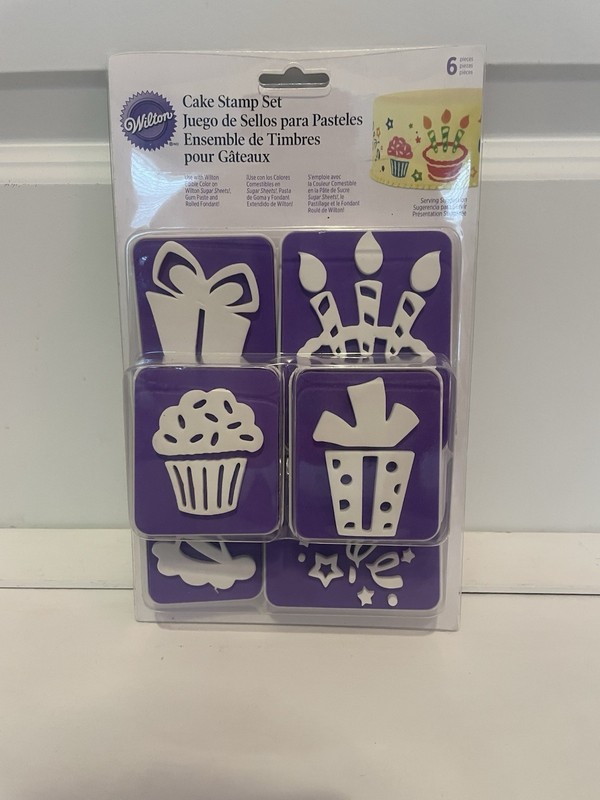 Cake Stamp Wilton 6 Piece Set for Cake Decorating Birthday Cupcake Candle Craft gallery