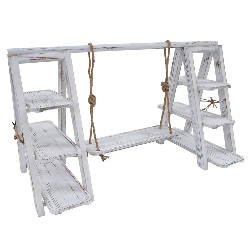 3-tier Serving Ladder Stand, A-shaped Table Display Set With Removable Trays gallery