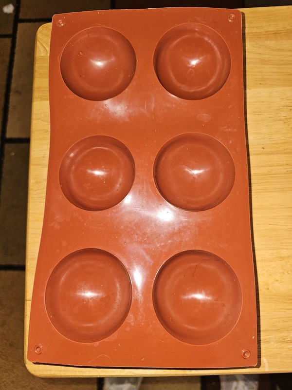 Set Of 4 Sphere Silicone 6 Hole Cocoa Bomb Molds