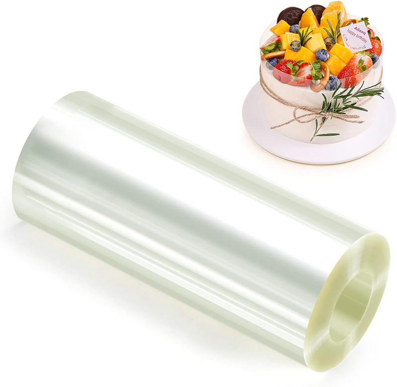 Cake Collars 4 X 600Inch (5.9 Mil Thick) Transparent Acetate Sheets Rolls for Ba