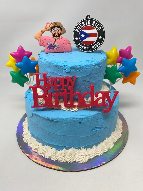 Bad Bunny Puerto Rico Cake Topper ~ BRAND NEW ~ 2+ Inches Tall gallery