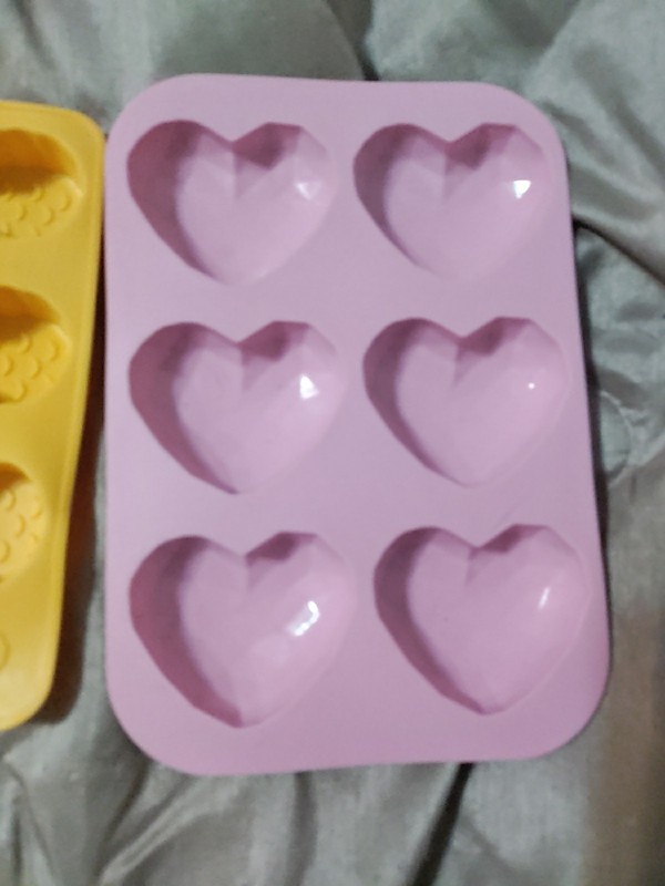 Lot Of 2 Silicone Novelty Shape Ice Or Candy Molds Large Hearts Pineapple gallery