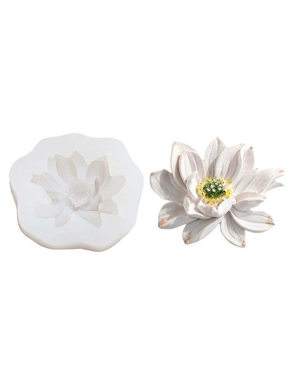 Large Lotus flower Silicone Mould Cake Fondant Candle Sugarcraft Soap Mother’s d