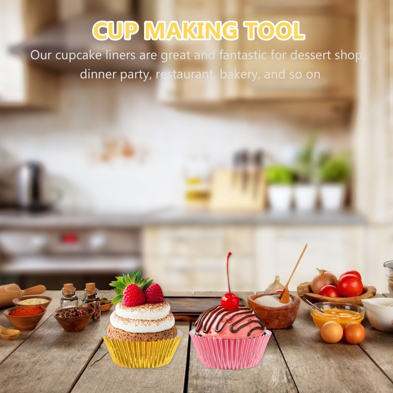 Assorted Color Cake Cases Flexible Paper Cupcake Wrappers for Muffins and Baking gallery