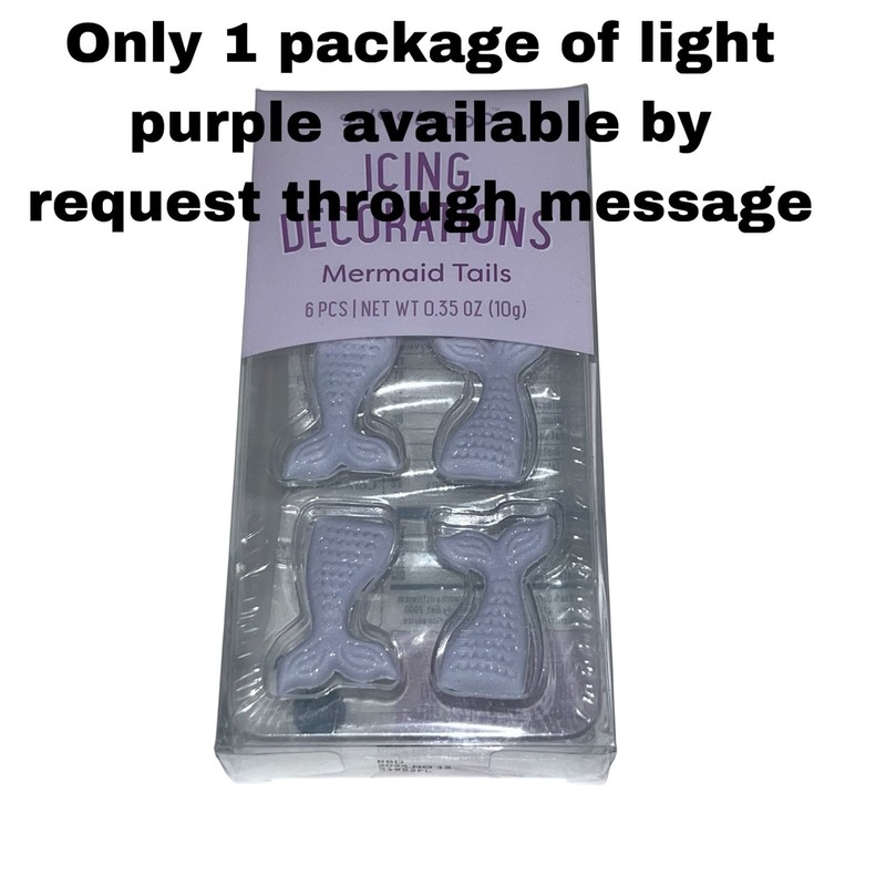 Sweetshop Icing Decorations Mermaid Tails Purple for Cakes Cupcakes Cookies gallery